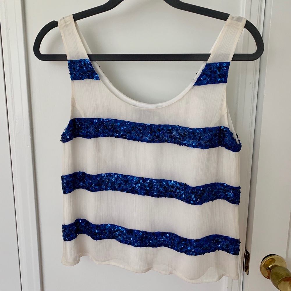 Alice + Olivia sequin crop top